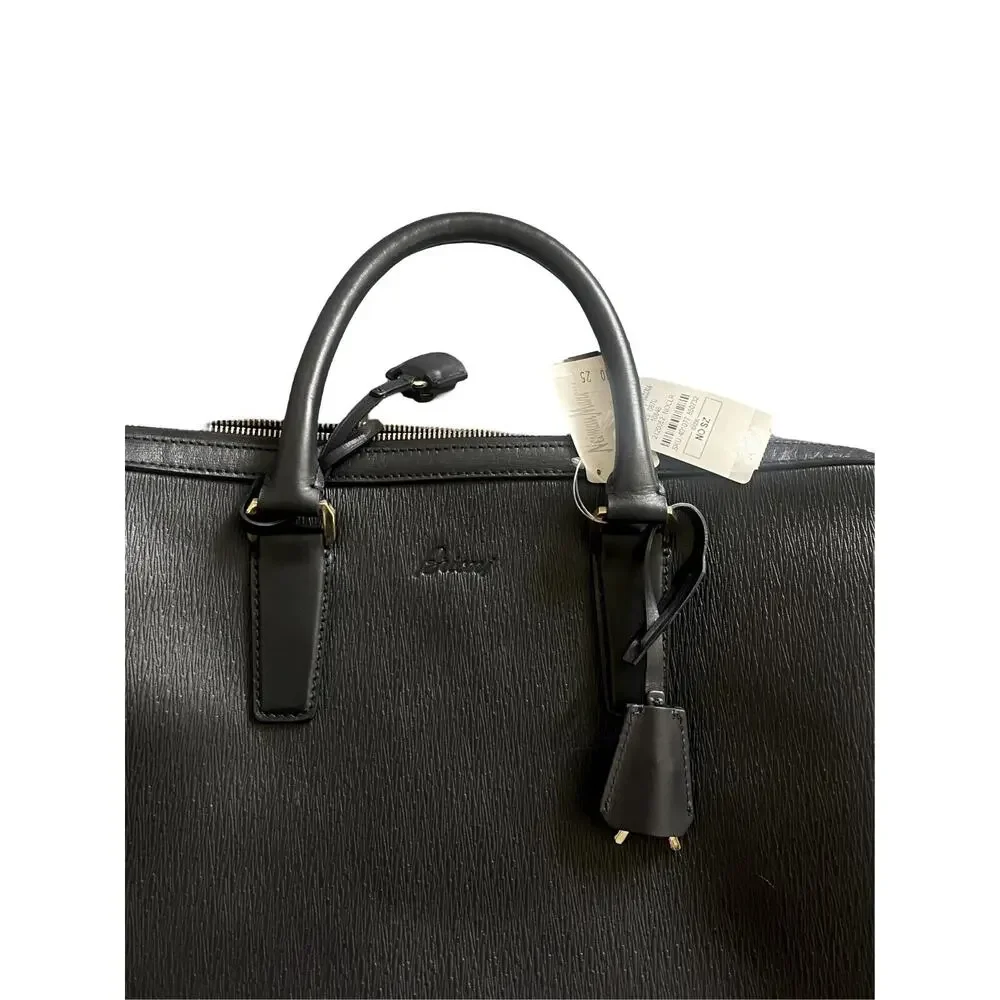 $5,500 NWT Brioni Black Grained Scratched Resistance Leather Briefcase